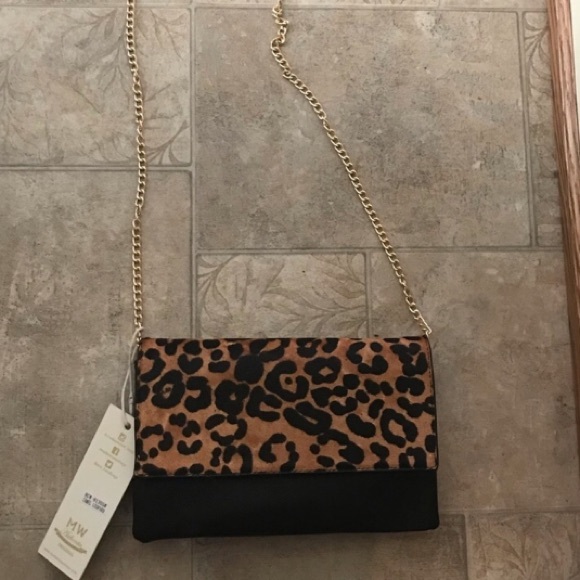 Madison West Handbags - NWT Cheetah crossbody bag